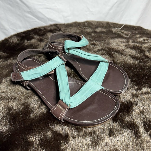 Timberland Earth Keepers Brown Turquoise Lola Bay Women Size 9 - Picture 1 of 7